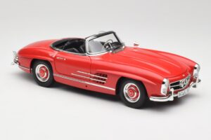 Mercedes 300 SL W198 Roadster Rosso Con Hardtop Minichamps 1:18 180039041 Pressofusione — immagine 6 di 8