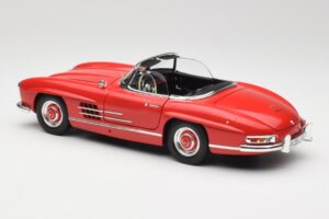 Mercedes 300 SL W198 Roadster Rosso Con Hardtop Minichamps 1:18 180039041 Pressofusione — immagine 7 di 8