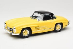 Mercedes 300 SL W198 Roadster Hardtop Signal Yellow Minichamps 1:18 180039044 Pressofusione — immagine 3 di 9