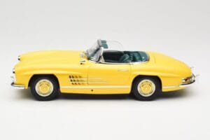 Mercedes 300 SL W198 Roadster Hardtop Signal Yellow Minichamps 1:18 180039044 Pressofusione — immagine 5 di 9