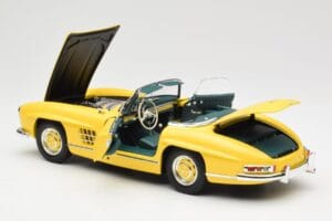 Mercedes 300 SL W198 Roadster Hardtop Signal Yellow Minichamps 1:18 180039044 Pressofusione — immagine 6 di 9