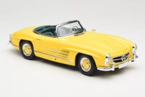 Mercedes 300 SL W198 Roadster Hardtop Signal Yellow Minichamps 1:18 180039044 Pressofusione — immagine 7 di 9