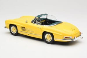 Mercedes 300 SL W198 Roadster Hardtop Signal Yellow Minichamps 1:18 180039044 Pressofusione — immagine 8 di 9