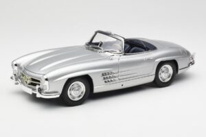 Mercedes 300 SL W198 Roadster Silver Metallic Minichamps 1:18 180039030 Pressofusione