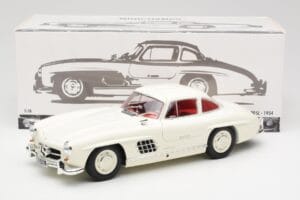 Mercedes 300 SL W198 Bianco Minichamps 1:18 180039006 Pressofusione — immagine 8 di 8