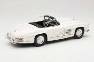 Mercedes 300 SL W198 Roadster Bianco Con Cappotta Morbida Minichamps 1:18 180039034 Pressofusione — immagine 4 di 9