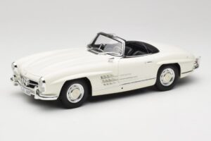 Mercedes 300 SL W198 Roadster Bianco Con Cappotta Morbida Minichamps 1:18 180039034 Pressofusione
