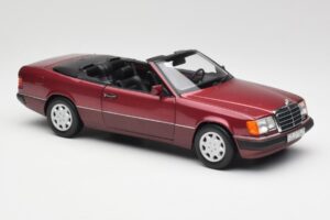 Mercedes 300CE-24 A124 Cabriolet Almandine Rosso Metallizzato Norev 1:18 B66040616 Pressofusione — immagine 6 di 8