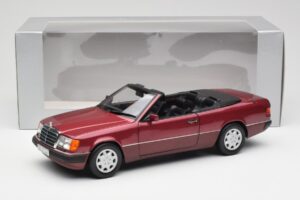 Mercedes 300CE-24 A124 Cabriolet Almandine Rosso Metallizzato Norev 1:18 B66040616 Pressofusione — immagine 8 di 8