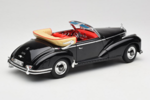 Mercedes 300S W188 Roadster Nero Welly 1:18 801-3271398 Pressofusione — immagine 3 di 8