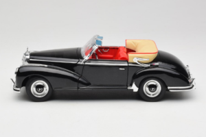 Mercedes 300S W188 Roadster Nero Welly 1:18 801-3271398 Pressofusione — immagine 4 di 8