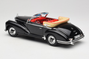 Mercedes 300S W188 Roadster Nero Welly 1:18 801-3271398 Pressofusione — immagine 7 di 8