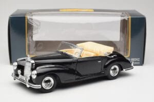 Mercedes 300SC W188 Obsidian Nero Maisto 1:18 806B Pressofusione — immagine 8 di 8