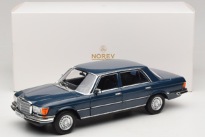 Mercedes 350 SEL W116 Hansa Blue Norev 1:18 183976 Pressofusione — immagine 8 di 8