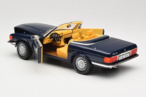 Mercedes 350 SL R107 Blu Scuro Sun Star 1:18 MB003 Pressofusione — immagine 5 di 8