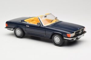 Mercedes 350 SL R107 Blu Scuro Sun Star 1:18 MB003 Pressofusione — immagine 6 di 8