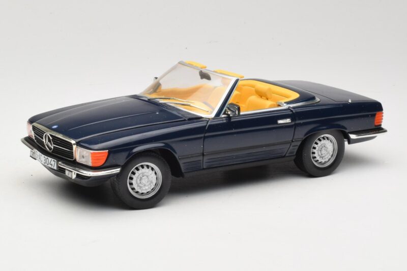 Mercedes 350 SL R107 Blu Scuro Sun Star 1:18 MB003 Pressofusione