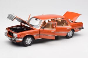 Mercedes 450 SEL 6.9 W116 Arancione Metallic Norev 1:18 183459 Pressofusione — immagine 2 di 8