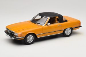 Mercedes 450 SL R107 Cayenne Orange Norev 1:18 183350 Pressofusione — immagine 3 di 10