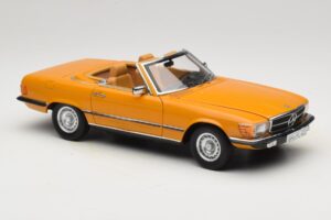 Mercedes 450 SL R107 Cayenne Orange Norev 1:18 183350 Pressofusione — immagine 8 di 10