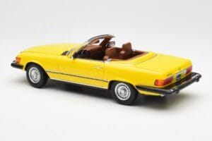 Mercedes 450SL R107 Giallo US Version Norev 1:18 183727 Pressofusione — immagine 8 di 9