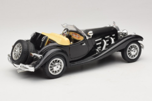 Mercedes 500K Roadster Nero Bburago 1:18 3020-P2 Pressofusione — immagine 3 di 8