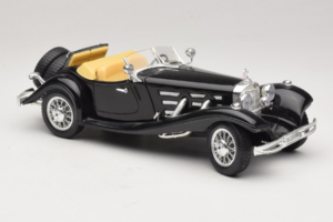 Mercedes 500K Roadster Nero Bburago 1:18 3020-P2 Pressofusione — immagine 6 di 8