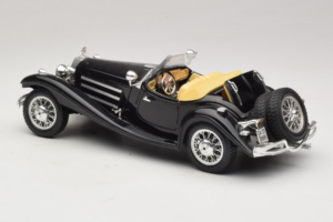 Mercedes 500K Roadster Nero Bburago 1:18 3020-P2 Pressofusione — immagine 7 di 8