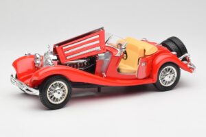 Mercedes 500K Roadster Rosso Bburago 1:18 3020 Pressofusione — immagine 2 di 8