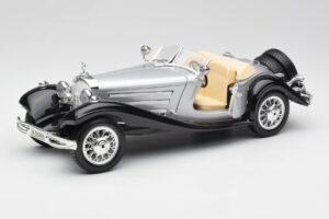 Mercedes 500K Roadster Argento Bburago 1:18 3020-M1 Pressofusione — immagine 2 di 8