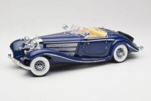 Mercedes 500K Special Roadster Blu Maisto 1:18 56059 Pressofusione