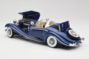 Mercedes 500K Special Roadster Blu Maisto 1:18 56059 Pressofusione — immagine 5 di 8