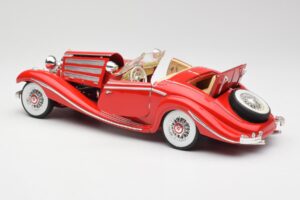 Mercedes 500K Special Roadster Rosso Maisto 1:18 56058 Pressofusione — immagine 5 di 8