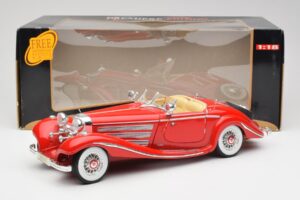 Mercedes 500K Special Roadster Rosso Maisto 1:18 56058 Pressofusione — immagine 8 di 8