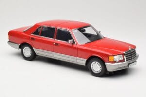 Mercedes 560 SEL W126 Rosso Norev 1:18 183463 Pressofusione — immagine 6 di 8