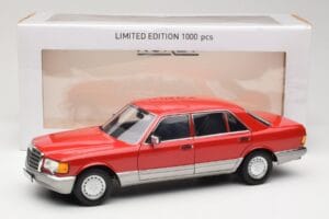 Mercedes 560 SEL W126 Rosso Norev 1:18 183463 Pressofusione — immagine 8 di 8