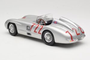 Mercedes 300 SLR W196S #722 S. Moss / D. Jenkinson Mille Miglia Winner 1955 Maisto 1:18 536887 Pressofusione — immagine 7 di 8