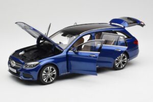 Mercedes C-Class S205 T-Modell Brilliant Blu Metallizzato Norev 1:18 B66960257 Pressofusione — immagine 2 di 8