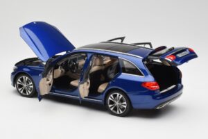 Mercedes C-Class S205 T-Modell Brilliant Blu Metallizzato Norev 1:18 B66960257 Pressofusione — immagine 5 di 8