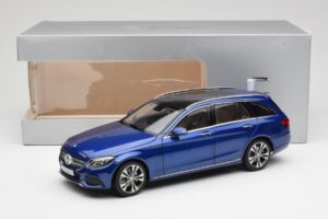 Mercedes C-Class S205 T-Modell Brilliant Blu Metallizzato Norev 1:18 B66960257 Pressofusione — immagine 8 di 8