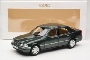 Mercedes C-Class W202 Malachite Green Norev 1:18 183372 Pressofusione — immagine 8 di 8