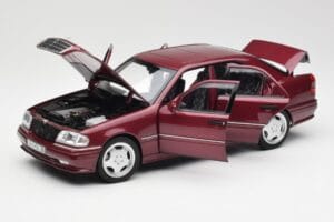 Mercedes AMG C36 W202 Almandine Rosso Norev 1:18 B66040706 Pressofusione — immagine 2 di 8