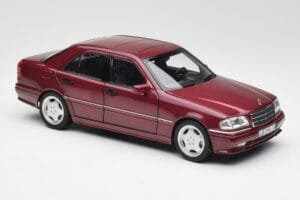 Mercedes AMG C36 W202 Almandine Rosso Norev 1:18 B66040706 Pressofusione — immagine 6 di 8