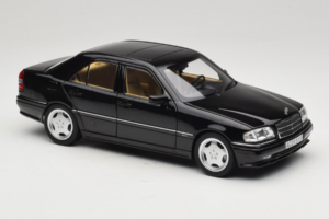 Mercedes C36 AMG W202 Obsidian Black Metallic Norev 1:18 183381 Pressofusione — immagine 6 di 8