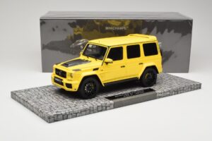 Mercedes Brabus 850 6.0 Widestar G63 W463 Electric Beam Yellow Minichamps 1:18 107032402 Pressofusione — immagine 6 di 6