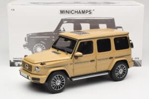 Mercedes G-Class G 500 W463A Solarbeam Yellow Metallic Minichamps 1:18 113037108 Pressofusione — immagine 8 di 8