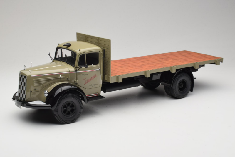 Mercedes L6600 Rungewagen Grigio Nero Minichamps 1:18 109031050 Pressofusione