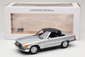 Mercedes R107 380 SL Argento Norev 1:18 183725 Pressofusione — immagine 8 di 8