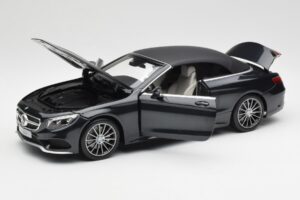 Mercedes S-Class Cabriolet A217 Magnetite Nero Metallizzato Norev 1:18 B66960354 Pressofusione — immagine 2 di 8