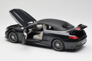 Mercedes S-Class Cabriolet A217 Magnetite Nero Metallizzato Norev 1:18 B66960354 Pressofusione — immagine 5 di 8